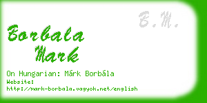 borbala mark business card