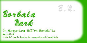 borbala mark business card